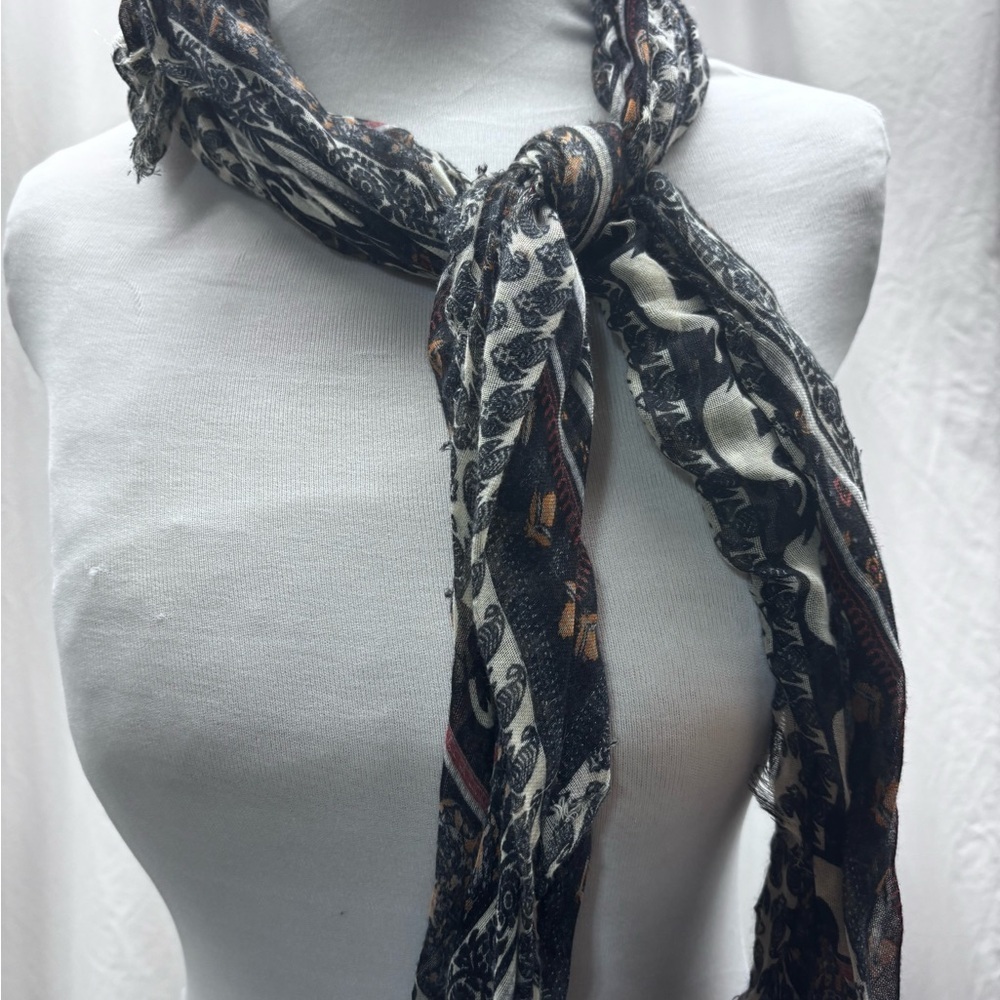 Bohoโ Elephant Print 39x39 Square Scarf Wrap Shawl Festival - Picture 8 of 8